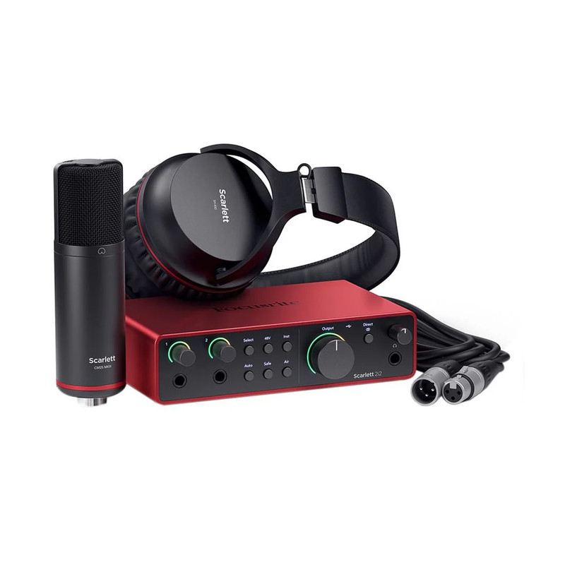 Focusrite Scarlett Studio 4th Generation Audio Interface - Red - مجموعة تسجيل